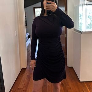 Kenneth Cole purple ruched dress